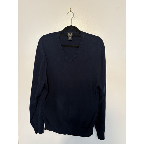 Jos A Bank V Neck Sweater Pullover 100% Pima Cotton Size L - Picture 1 of 6